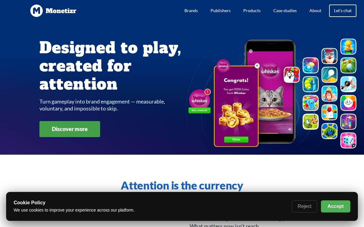 TheMonetizr website preview