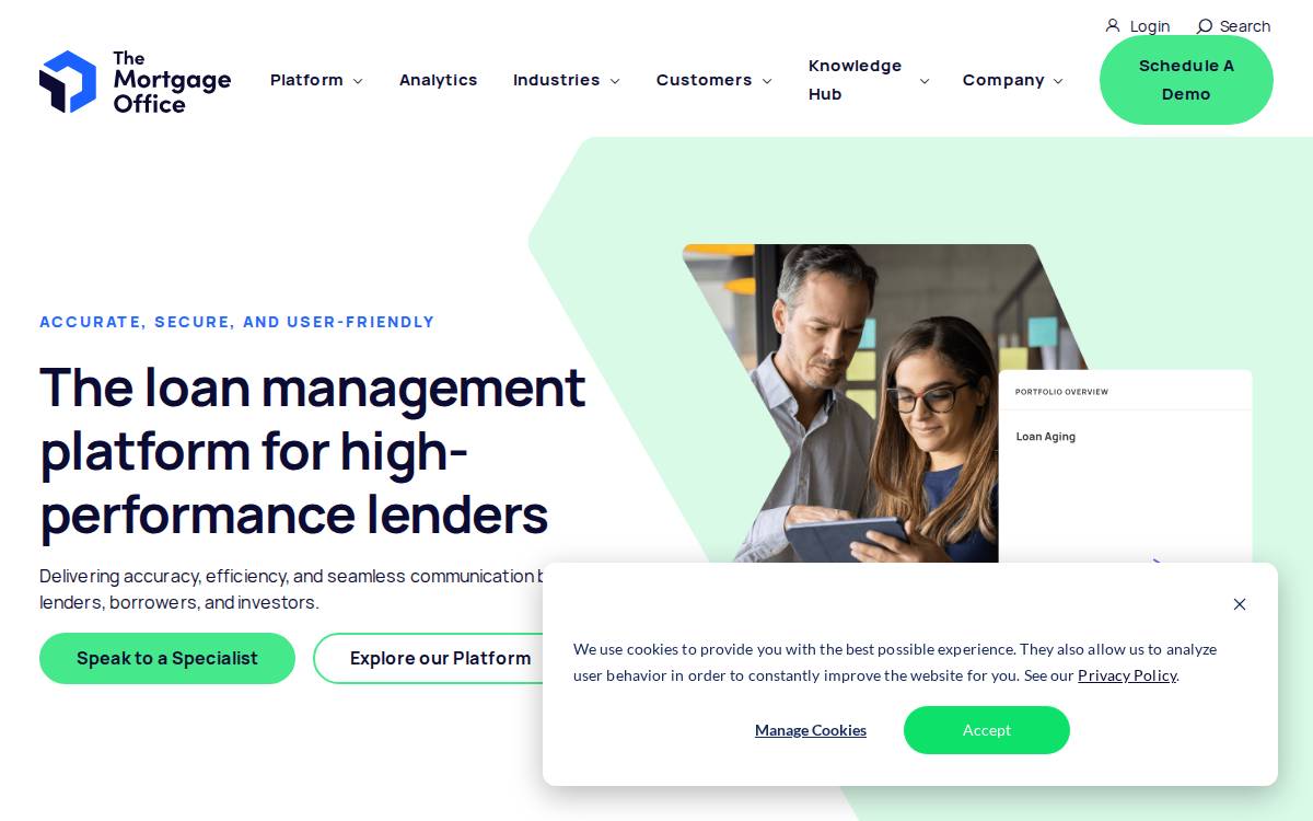 The Mortgage Office website preview