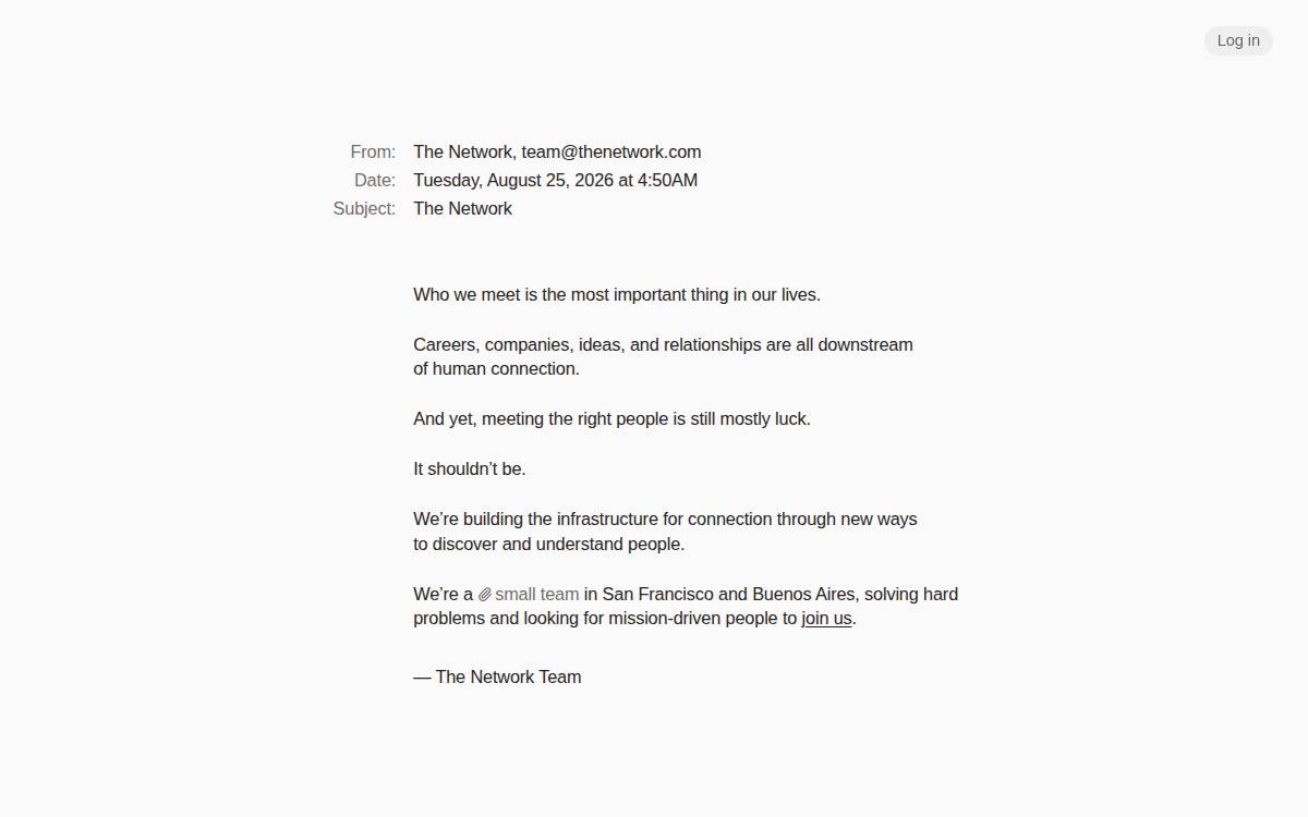 The Network website preview