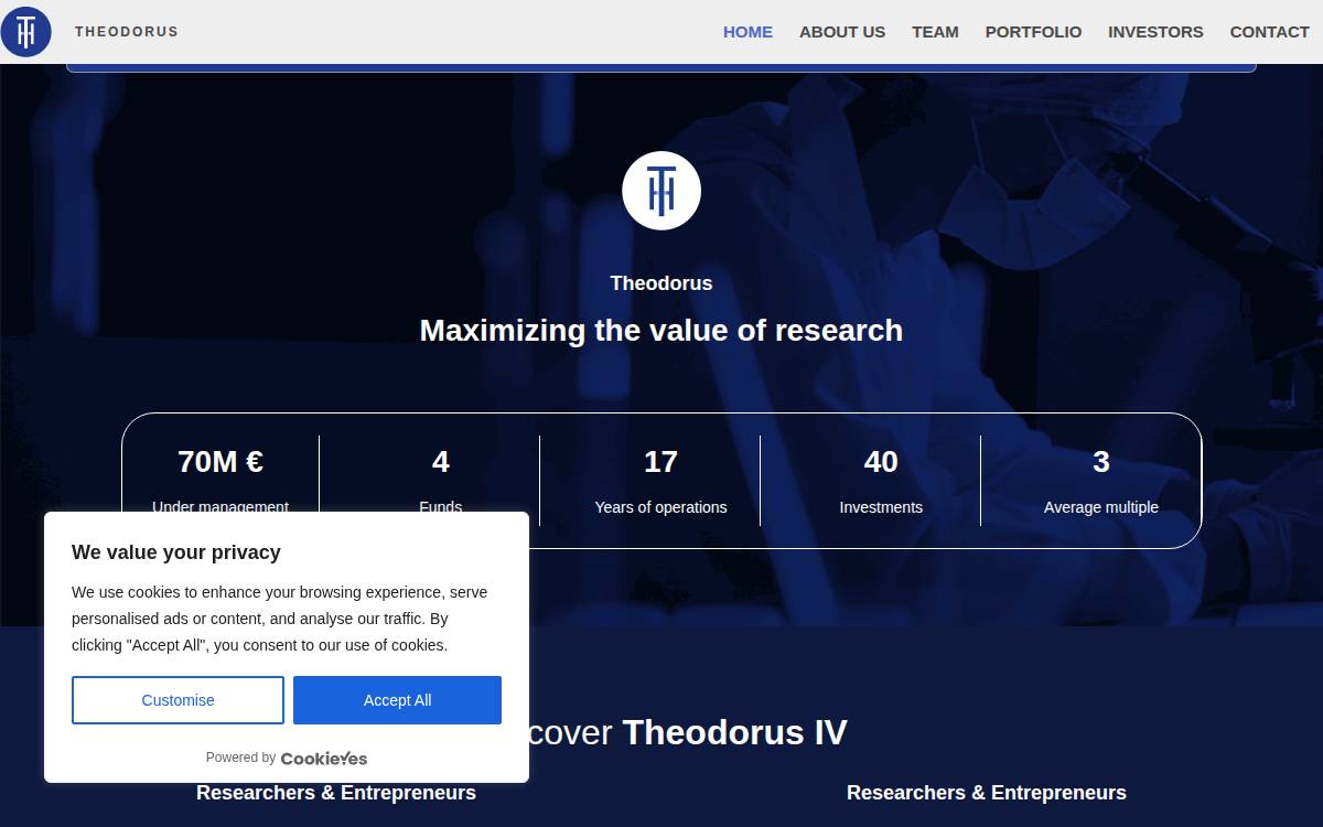 Theodorus website preview