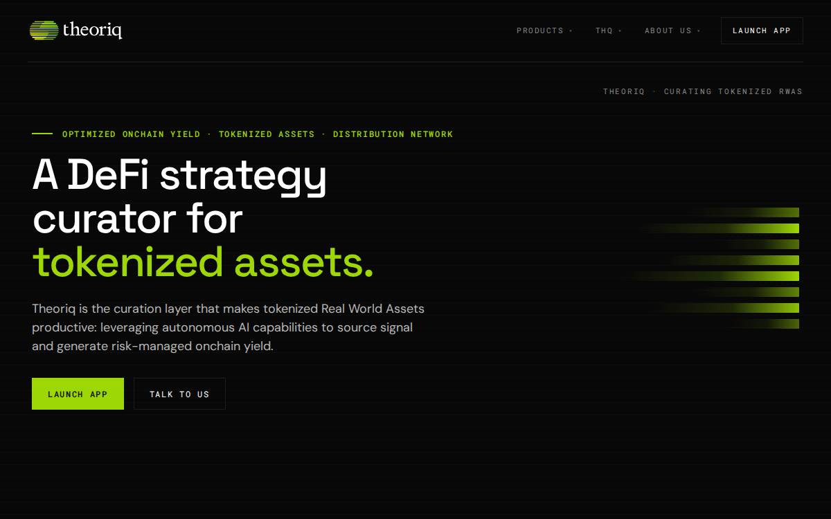 Theoriq website preview