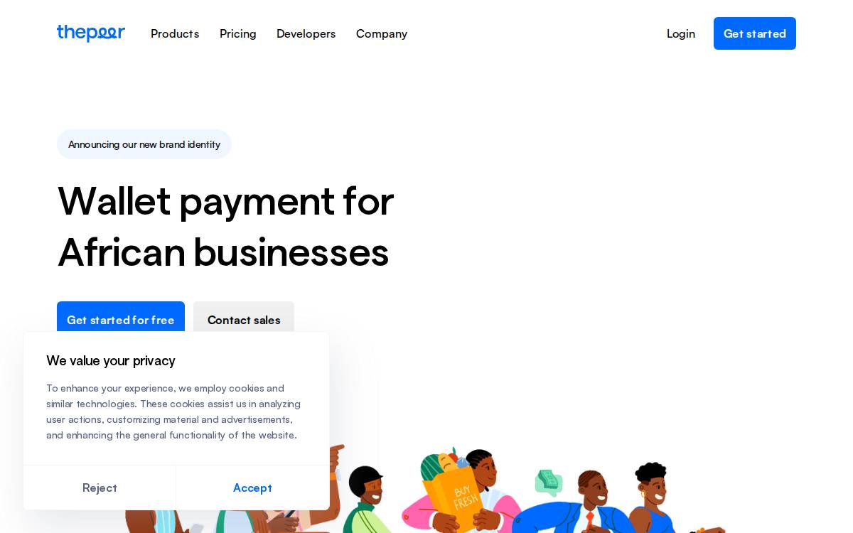 Thepeer website preview