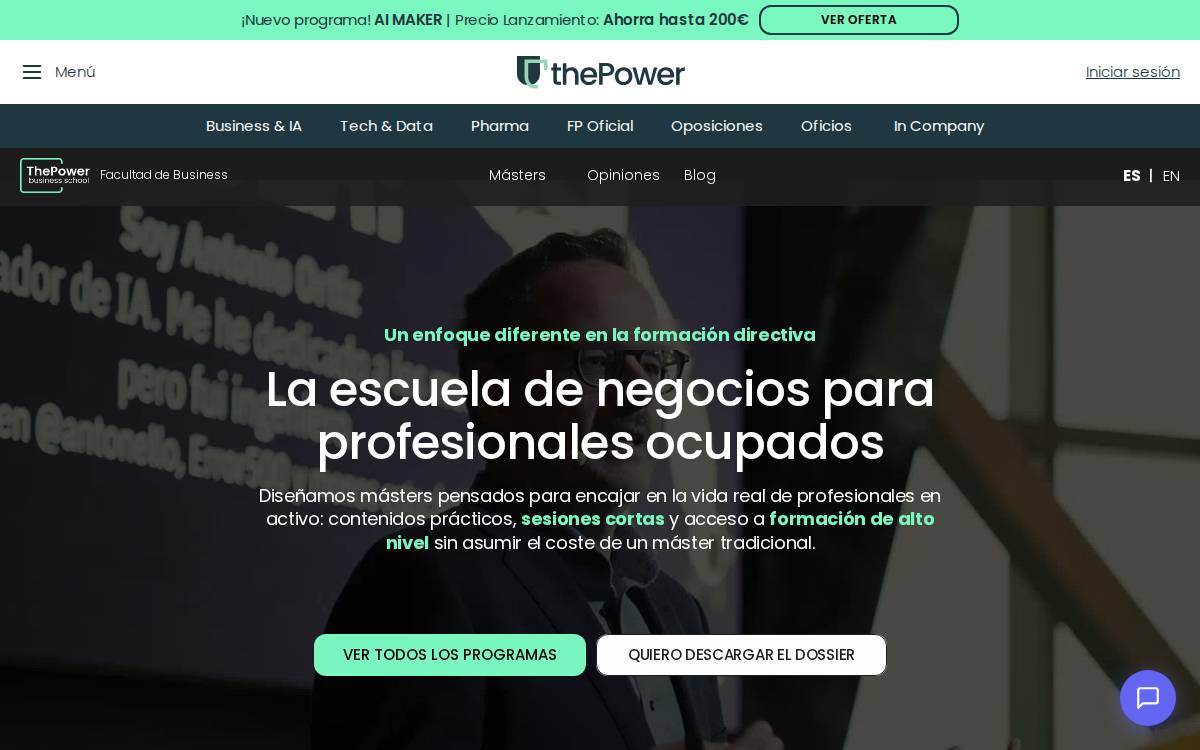Thepowermba website preview