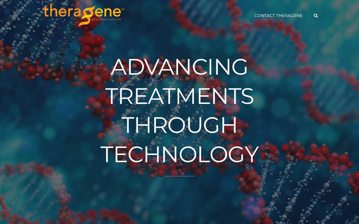 Theragenepharma website preview
