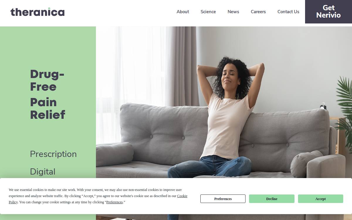 Theranica Bio-Electronics website preview