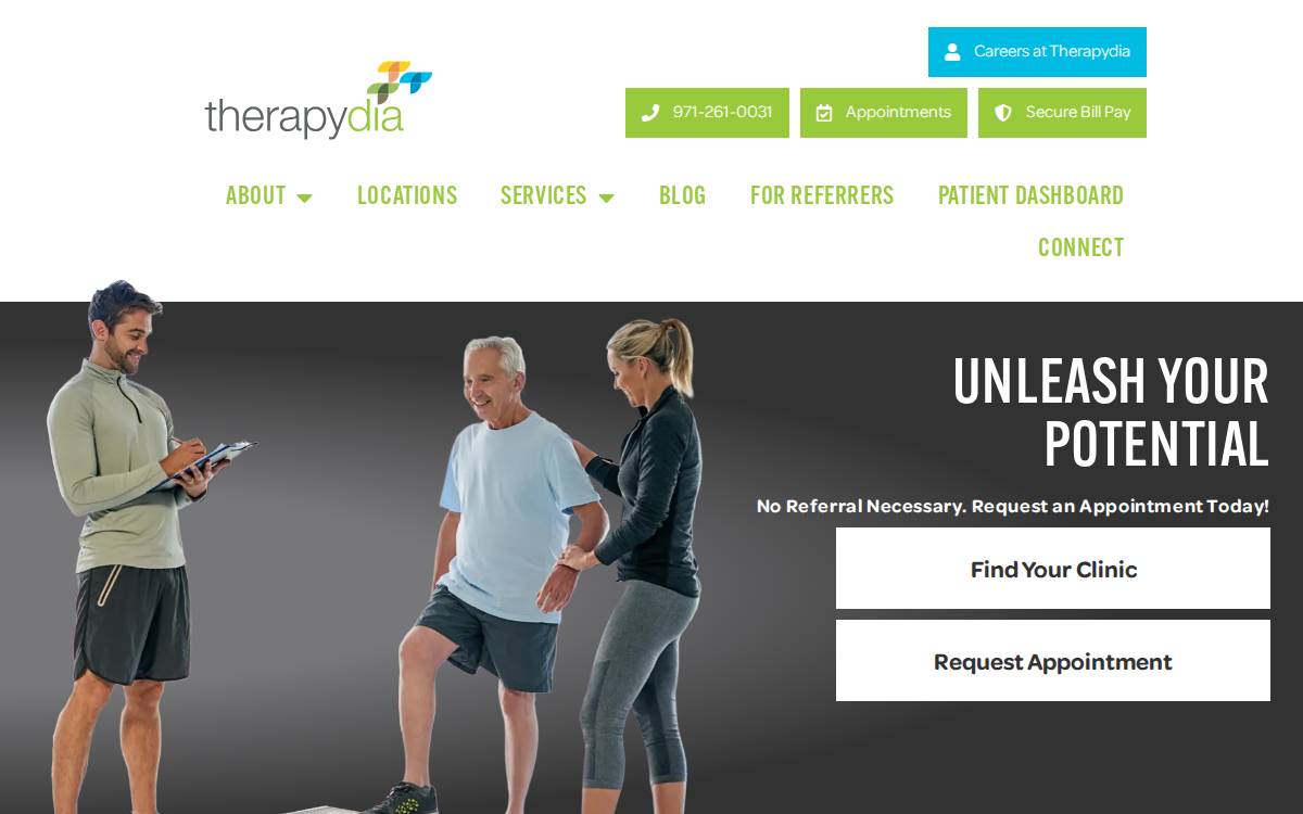 Therapydia website preview