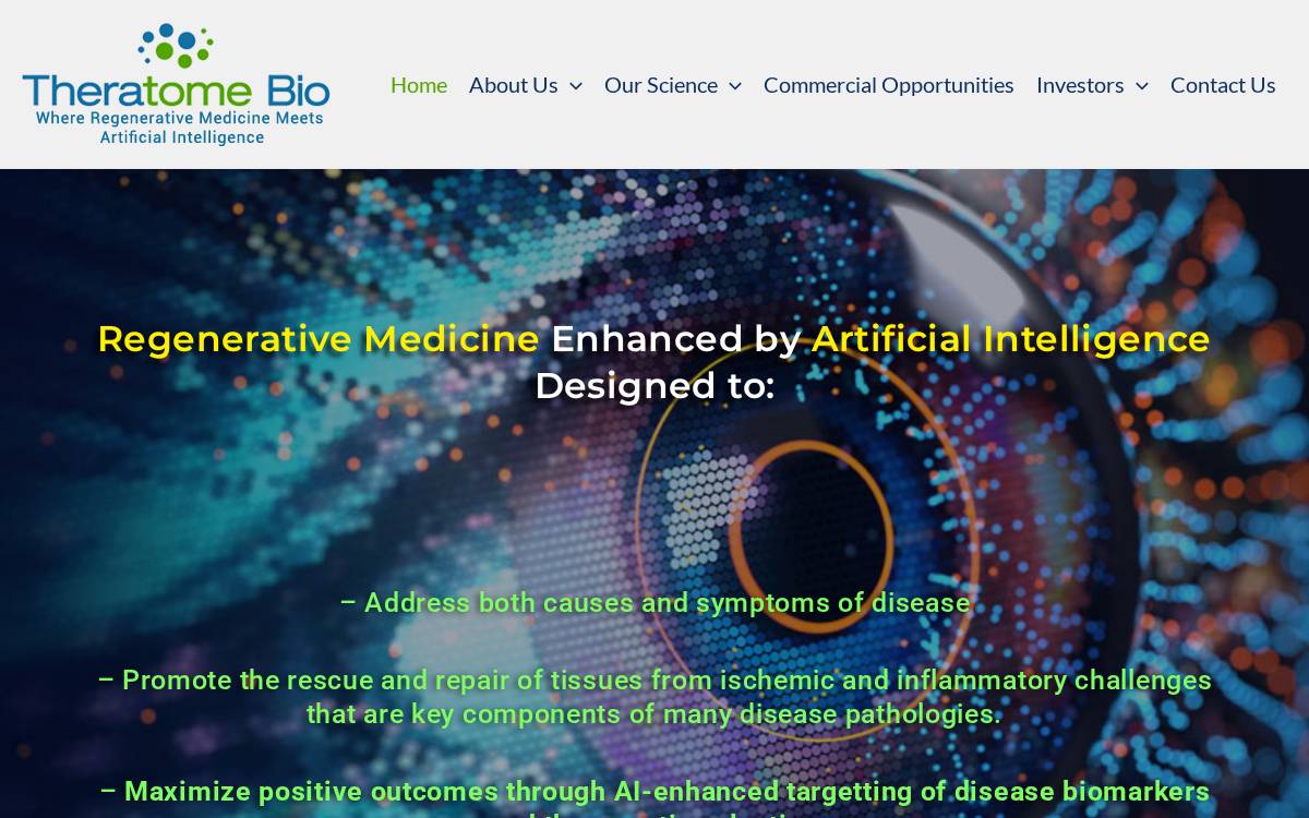 TheratomeBio website preview