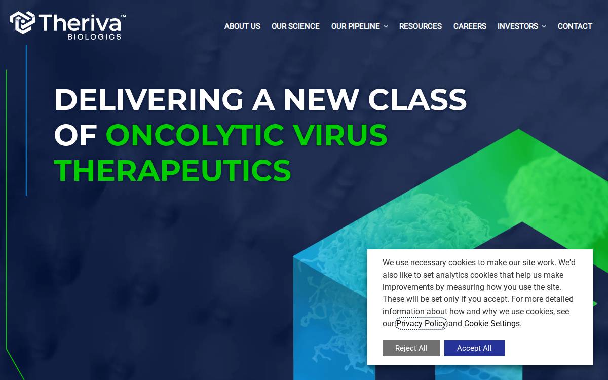 Therivabio website preview