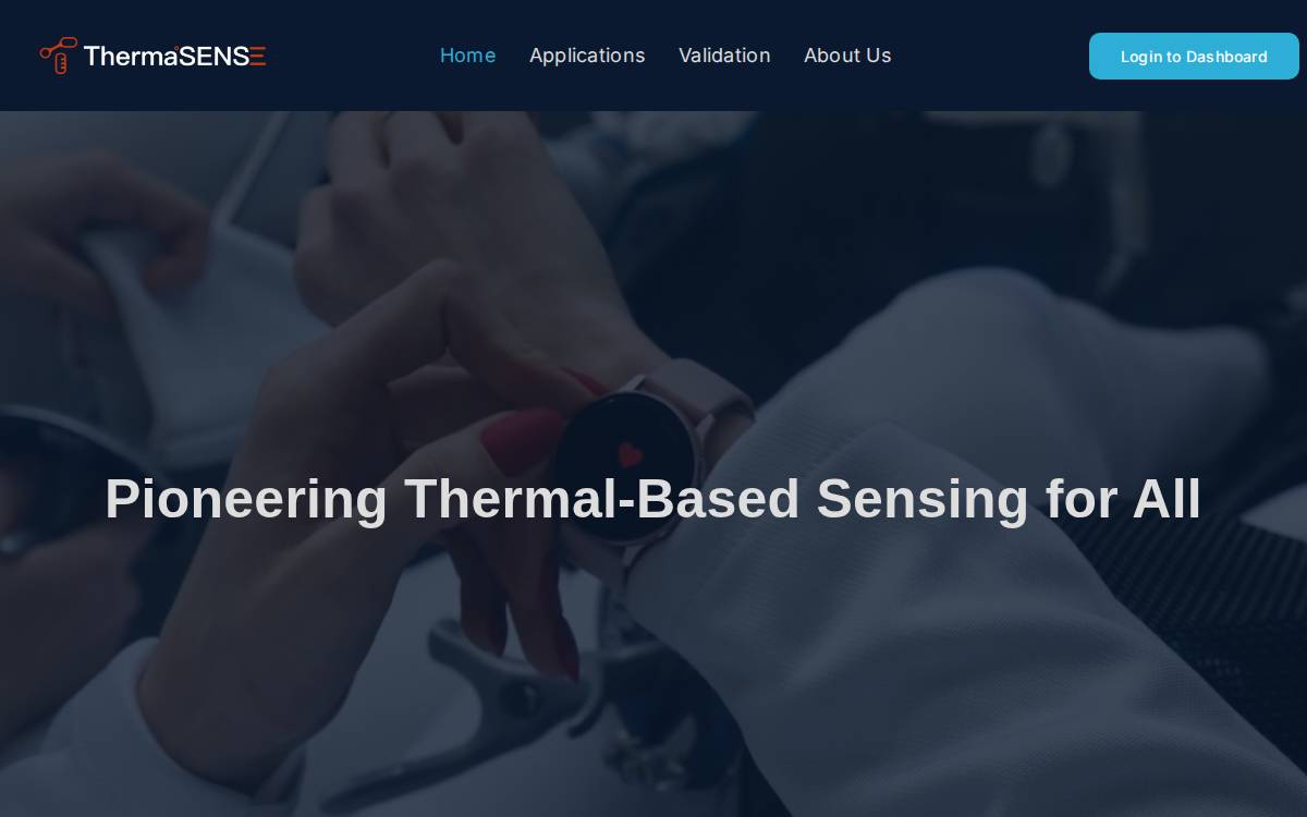 Thermasense website preview