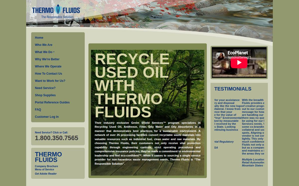 Thermo Fluids website preview