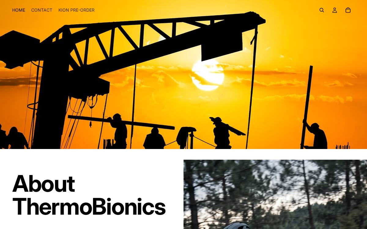 THERMOBIONICS LLC website preview