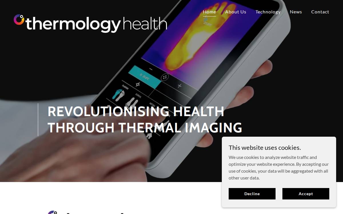 Thermology Health website preview