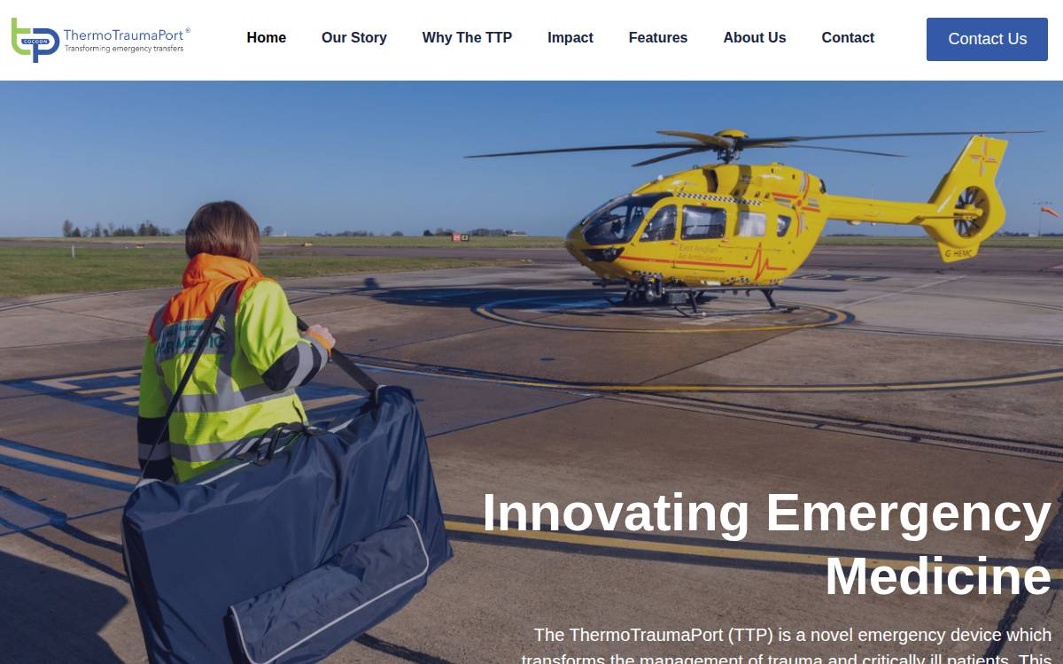 Thermo Trauma Port website preview