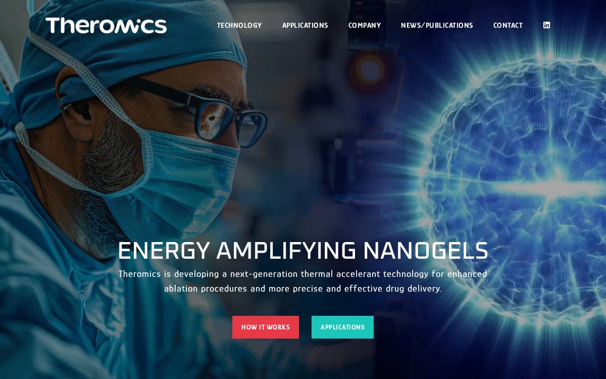 Theromics website preview