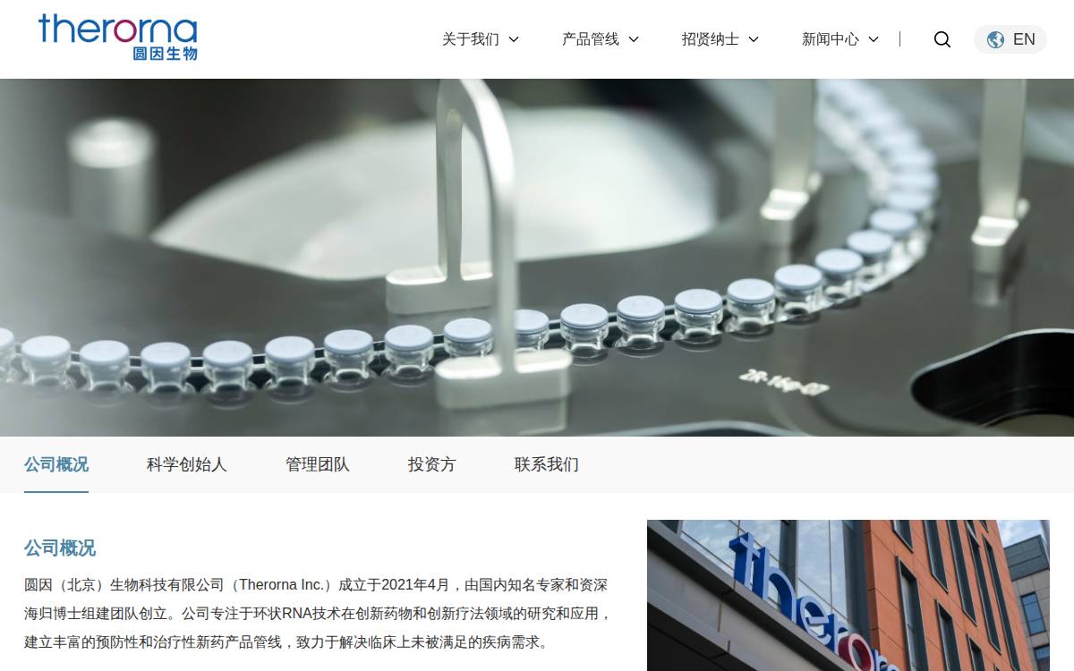 Therorna website preview
