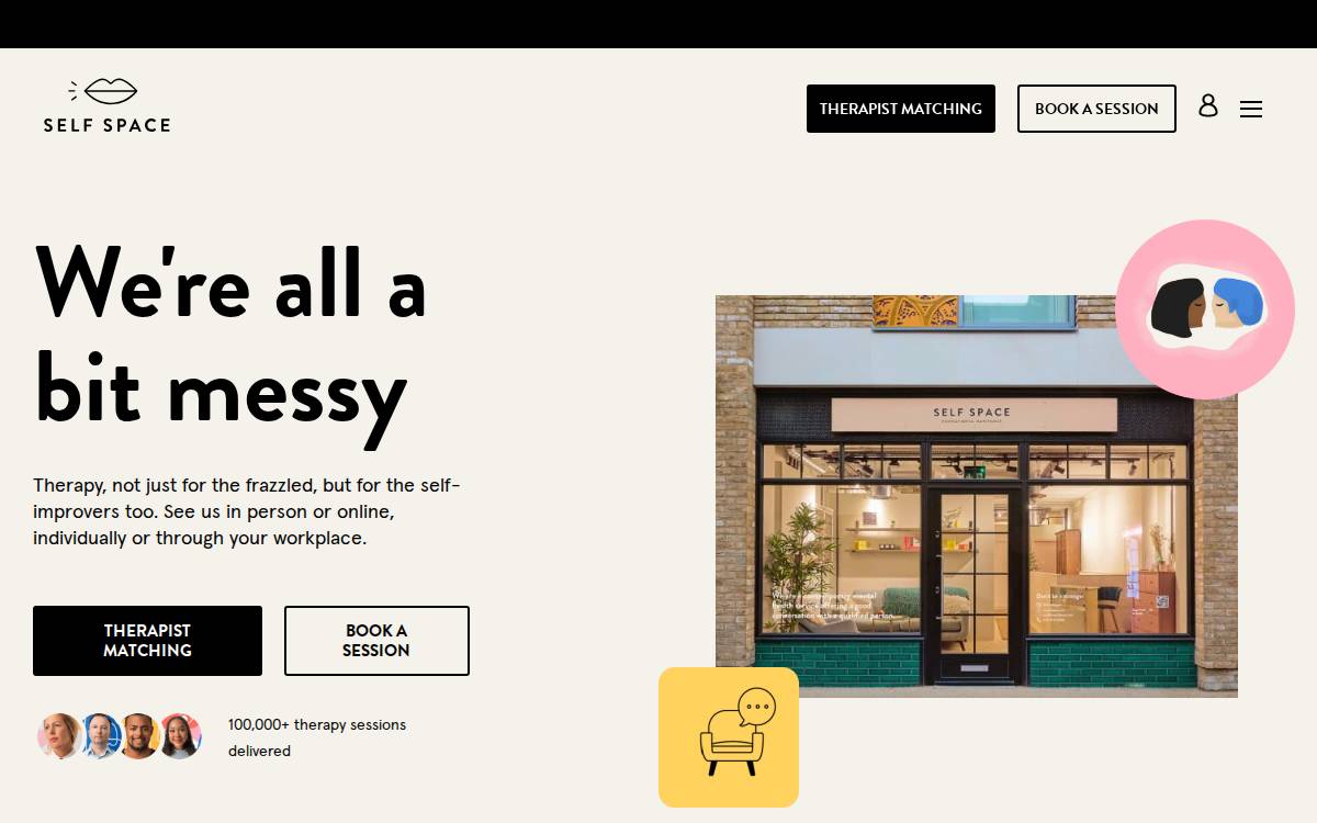 Theselfspace website preview