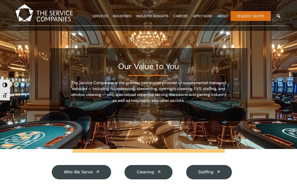 The Service Companies website preview