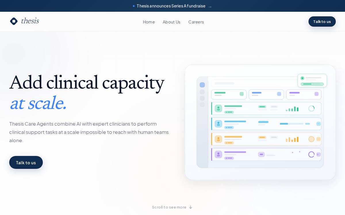 Thesiscare website preview