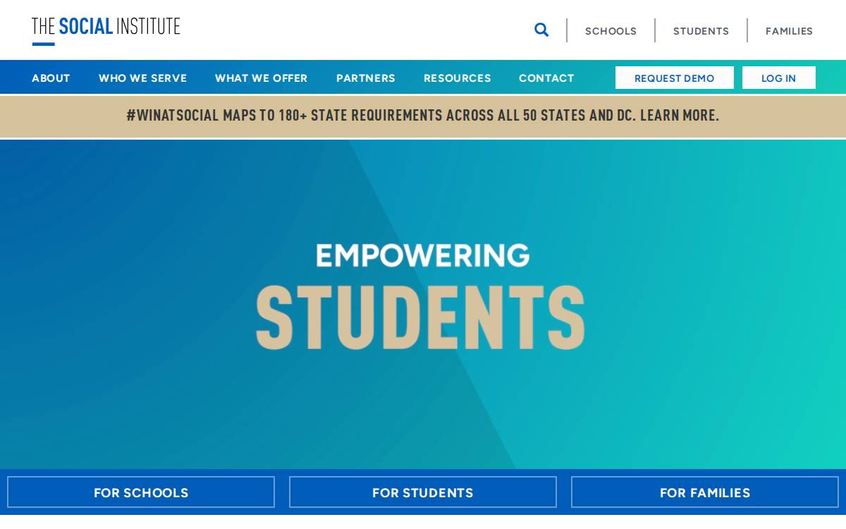 The Social Institute website preview