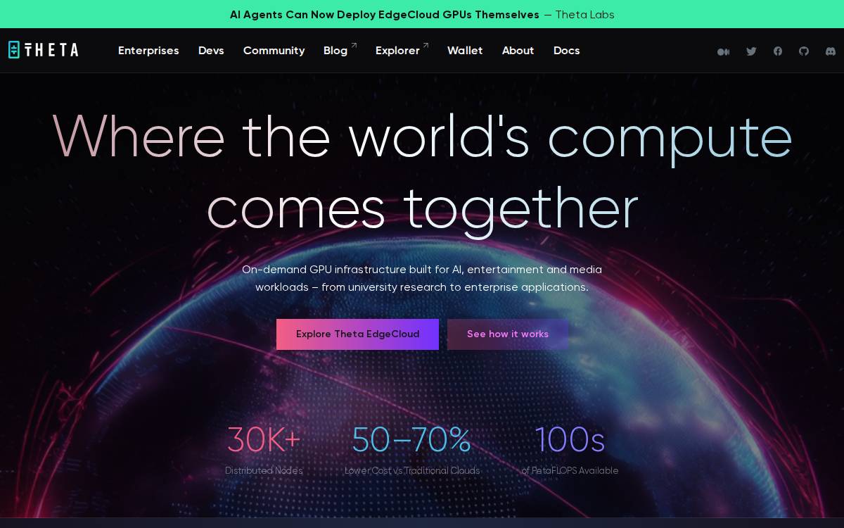 Theta website preview