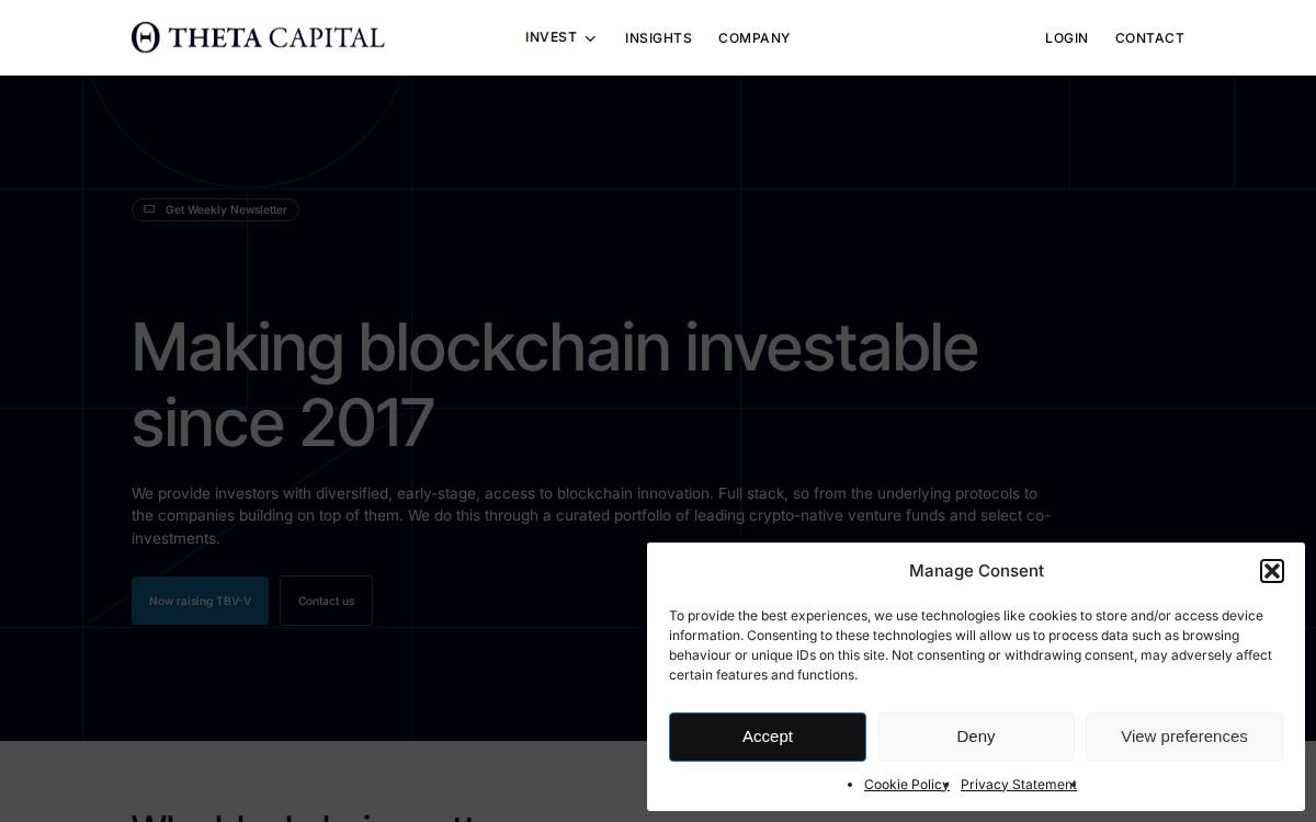 Theta Capital website preview