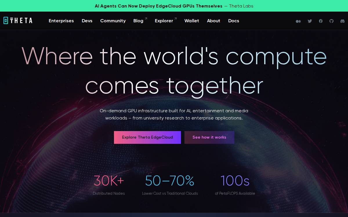 Theta Labs website preview