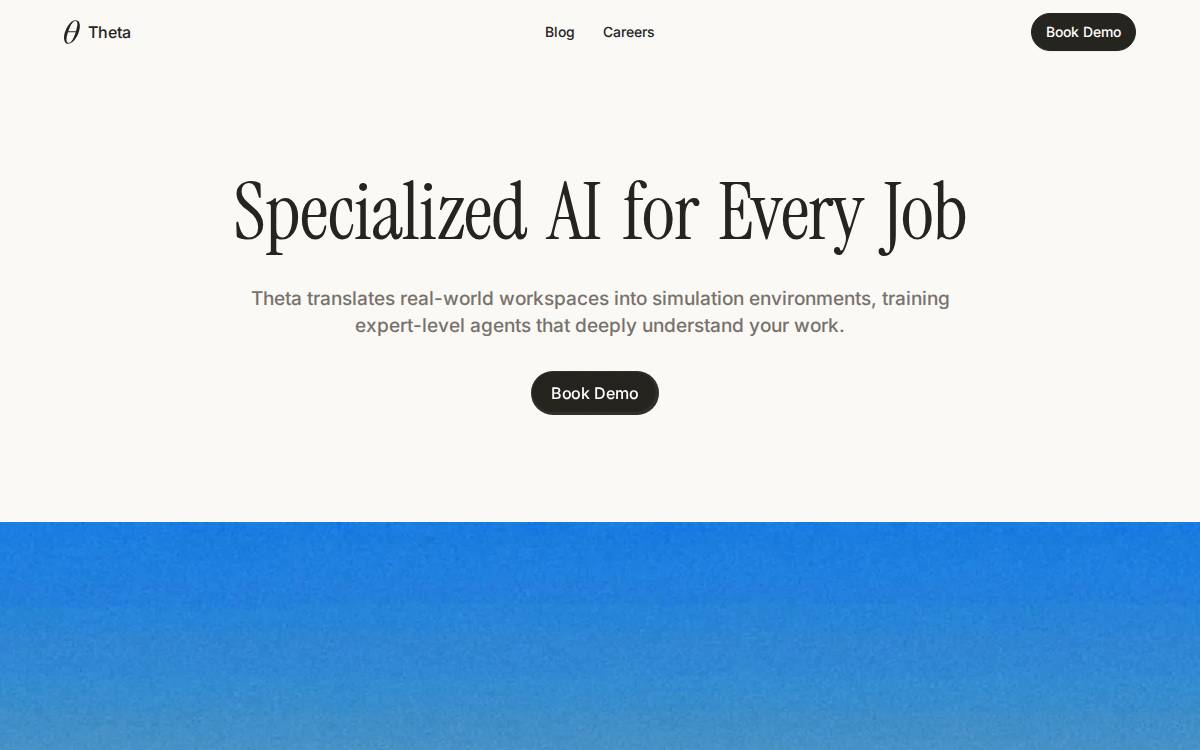 Theta website preview