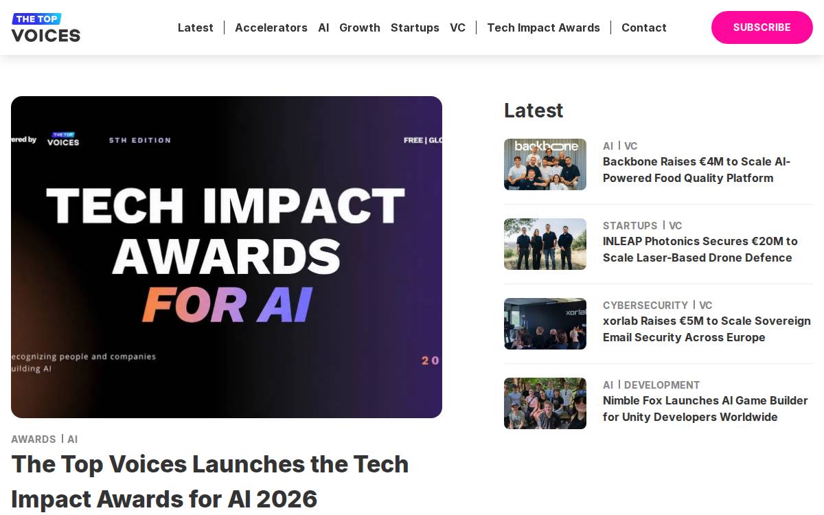 Thetopvoices website preview