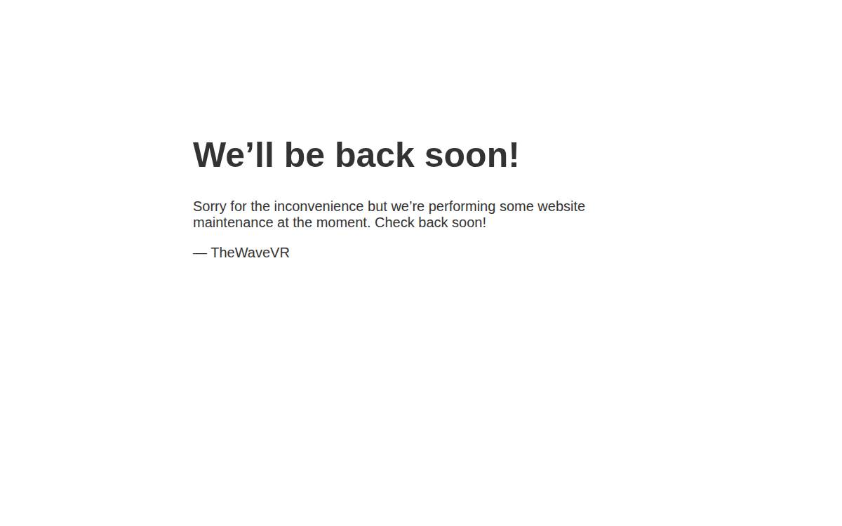 TheWaveVR website preview