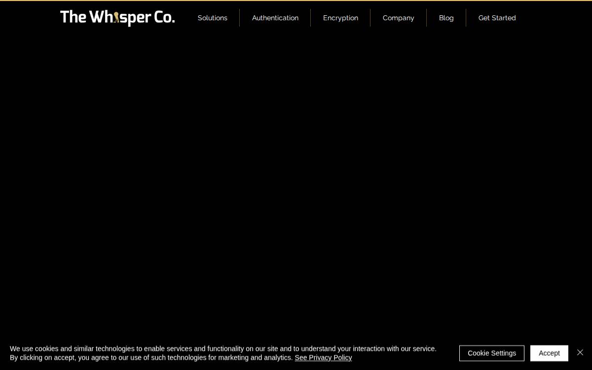 The Whisper Company website preview
