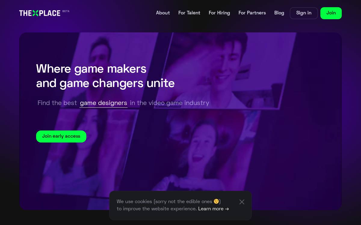 Thexplace website preview