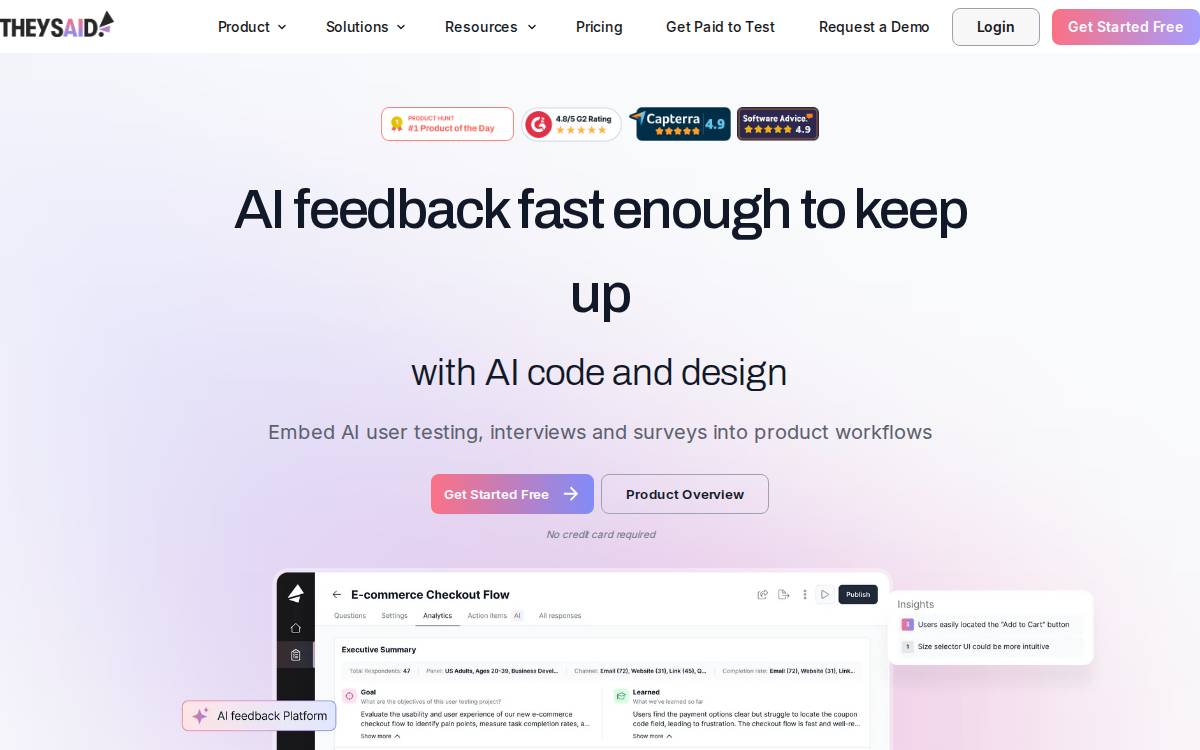 Theysaid website preview