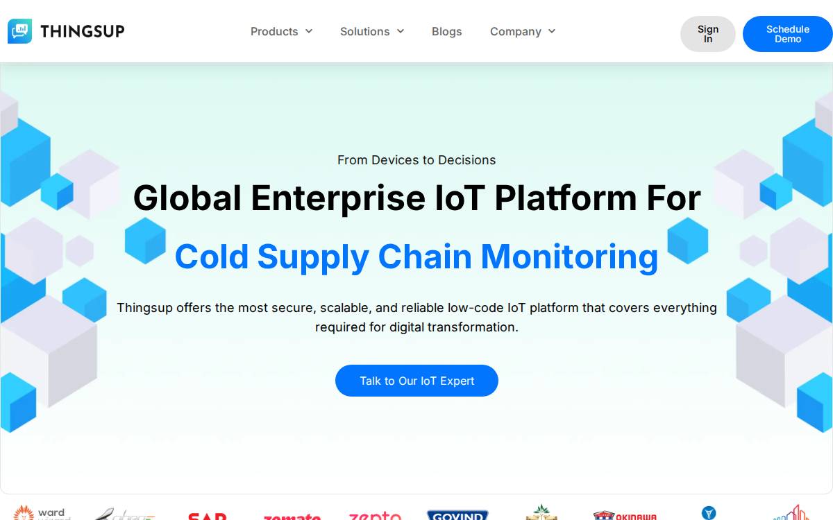 ThingsUp website preview