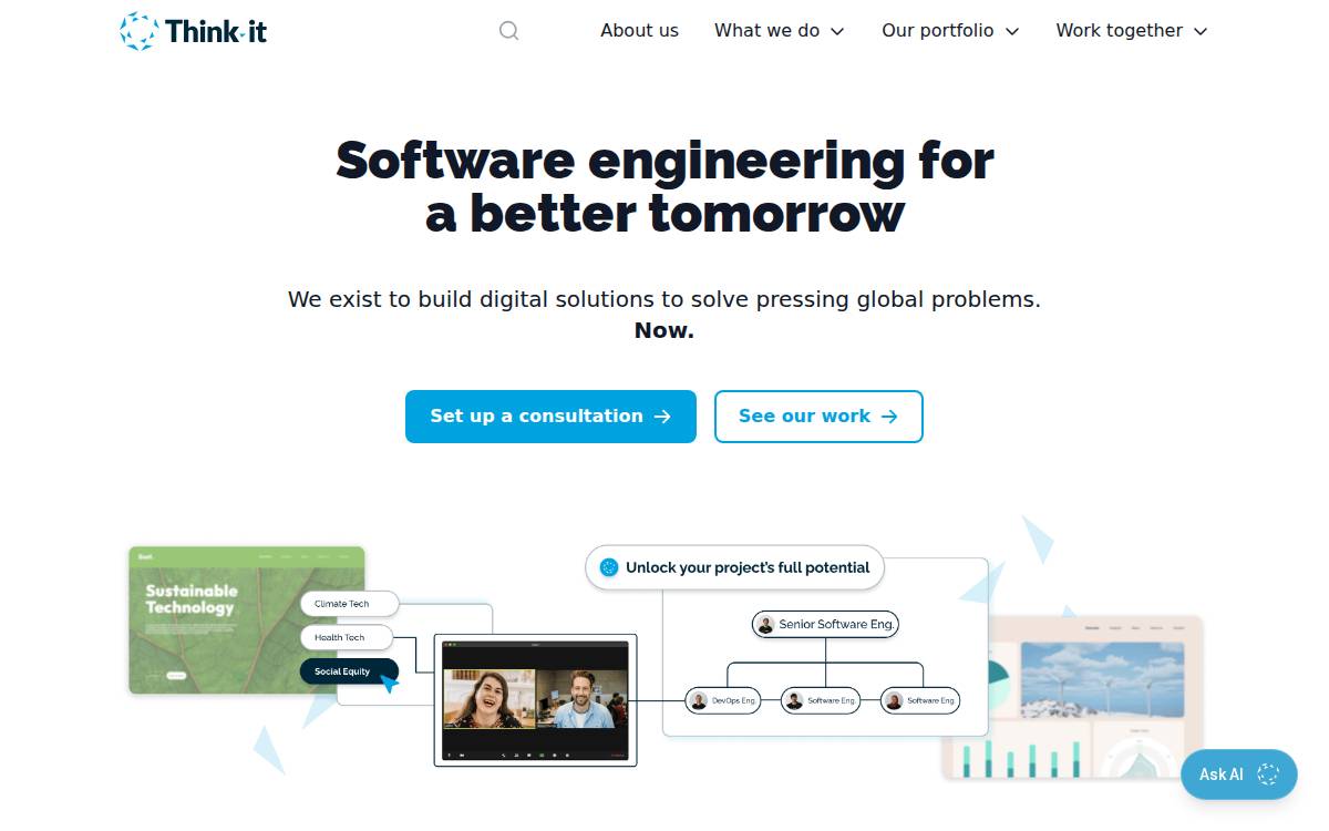 Think-it website preview