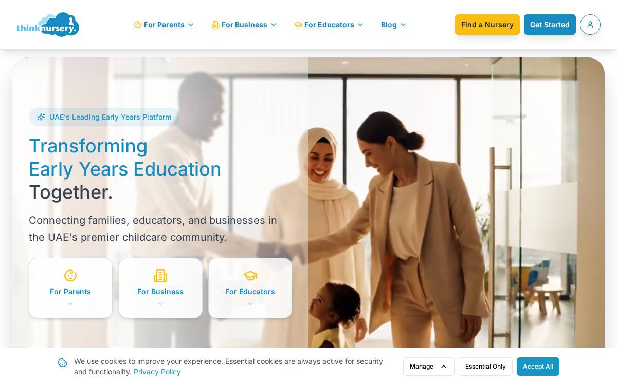 Think Nursery website preview