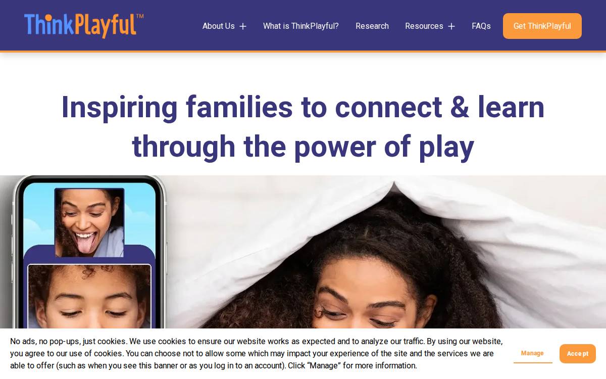 Think Playful website preview