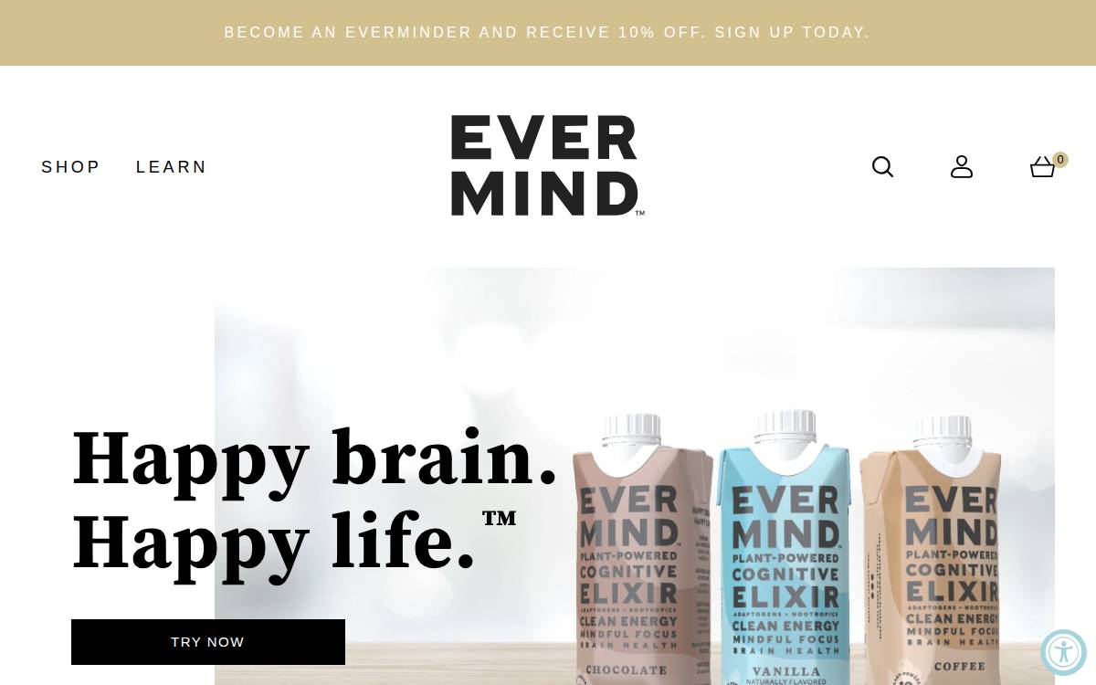 Thinkevermind website preview