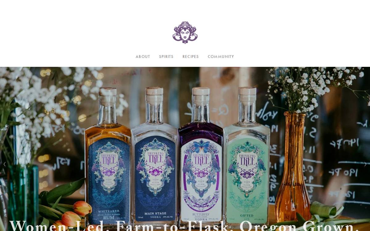 Thinking Tree Spirits website preview