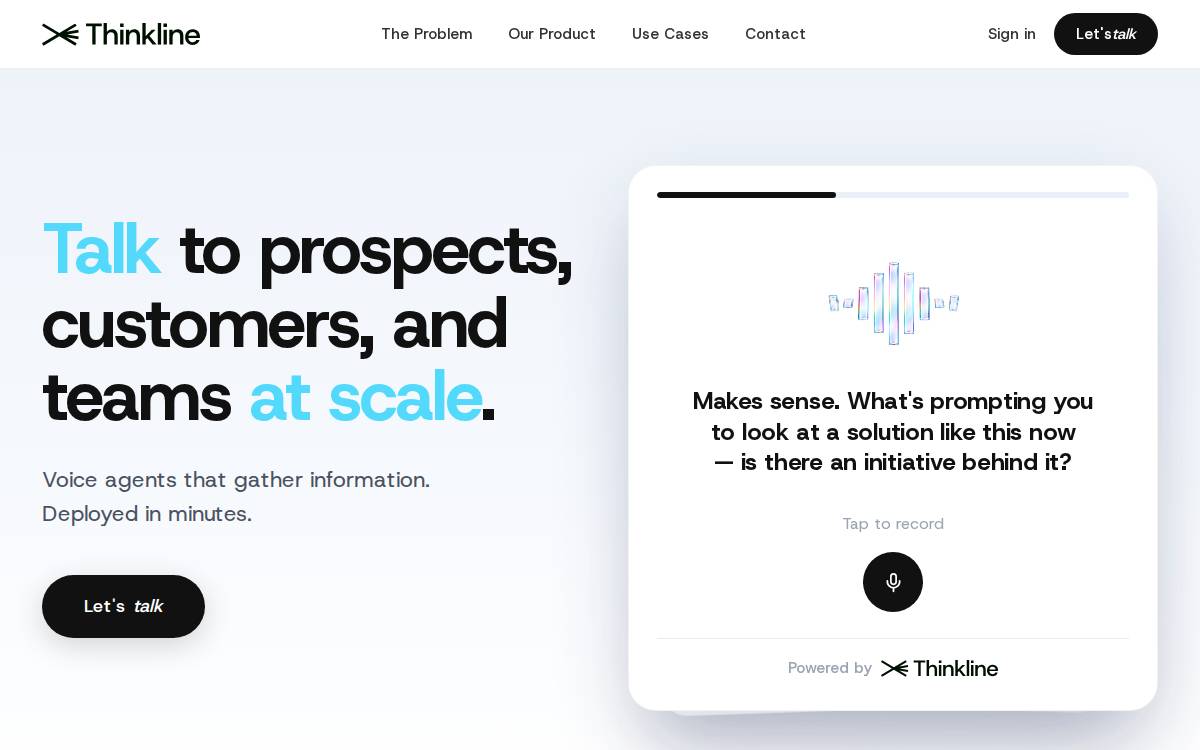 Thinkline website preview