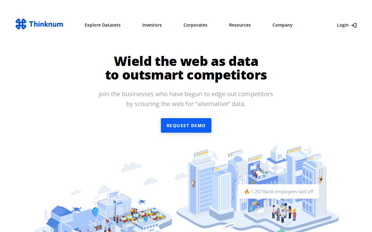 Thinknum website preview