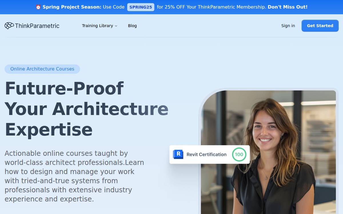 Thinkparametric website preview