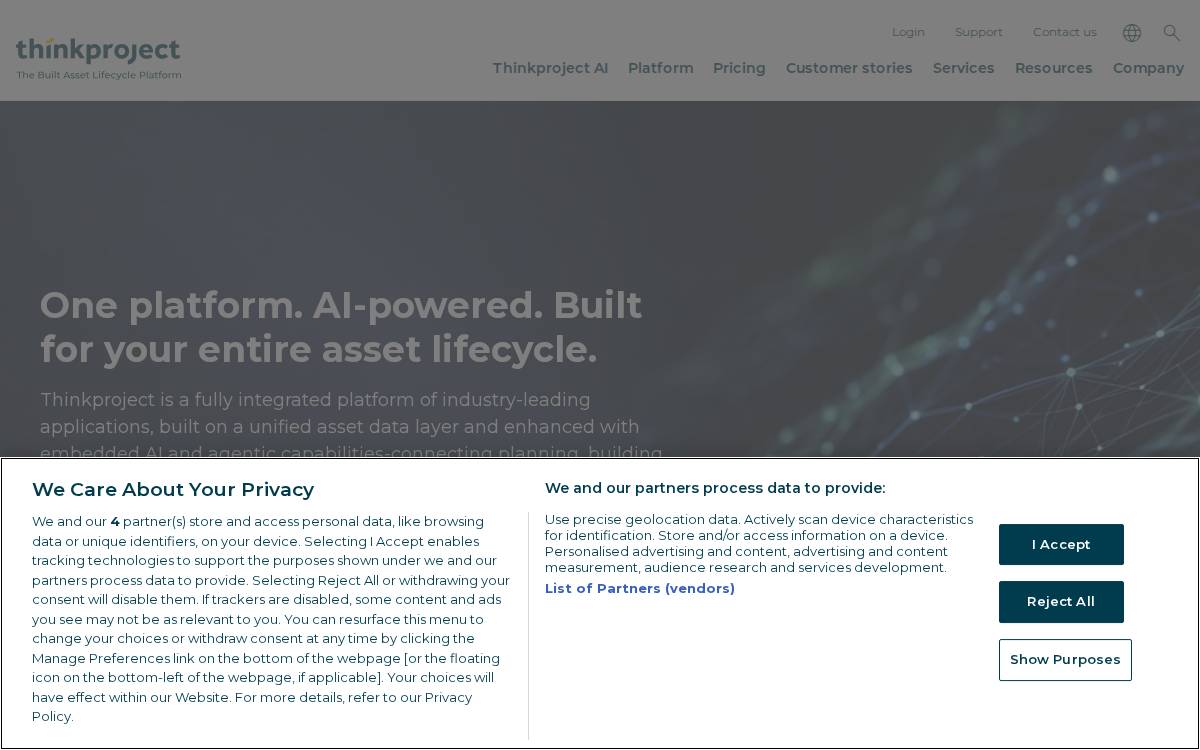 thinkproject website preview