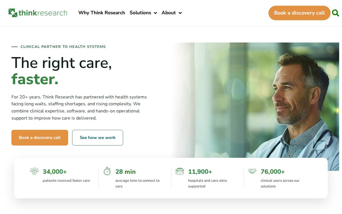 Thinkresearch website preview