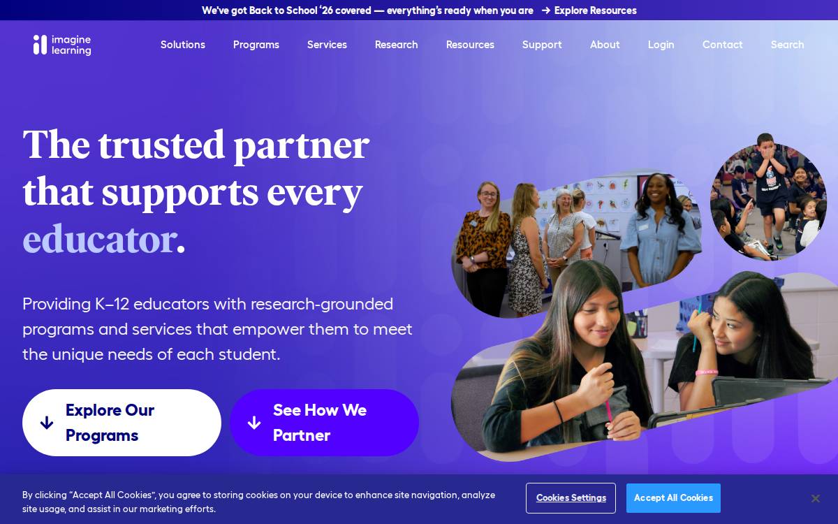Think Through Math website preview