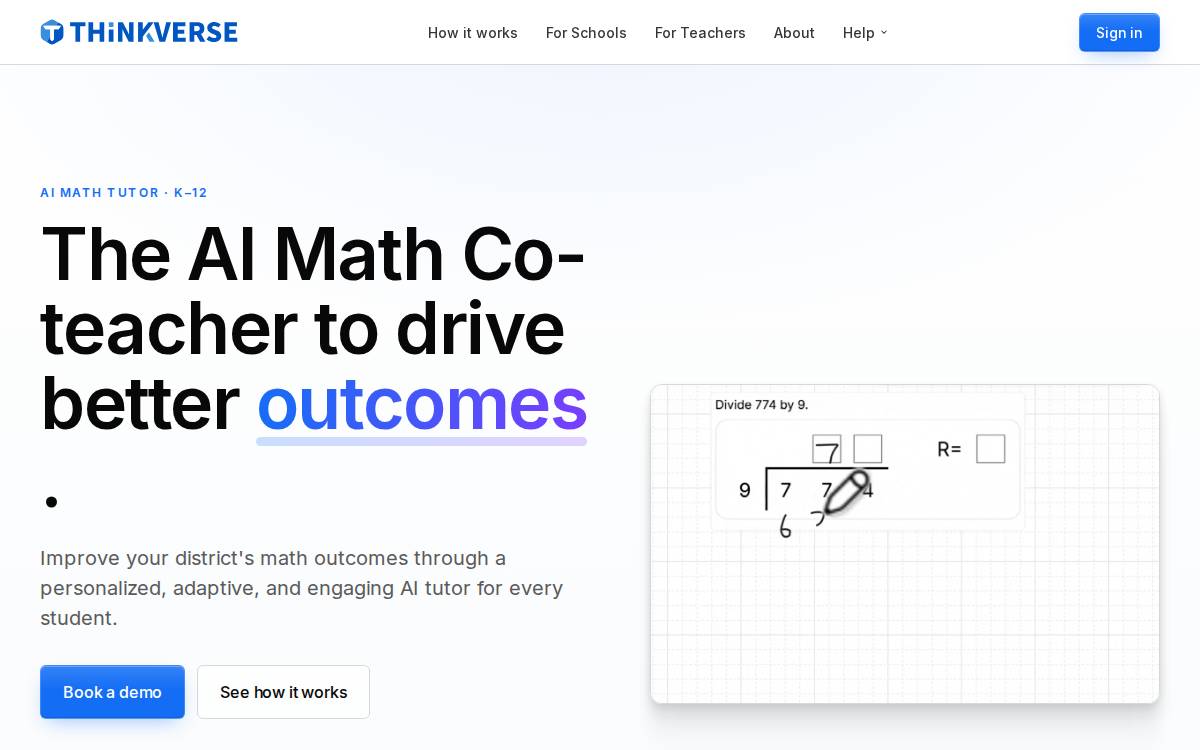 Thinkverse website preview