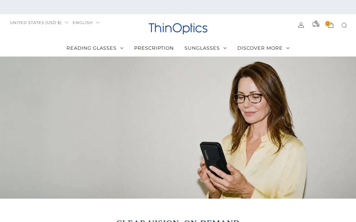 ThinOptics website preview