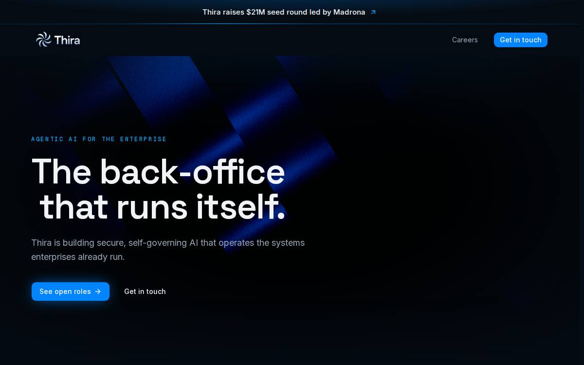 Thira website preview