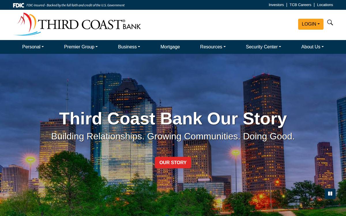 Third Coast Bank website preview