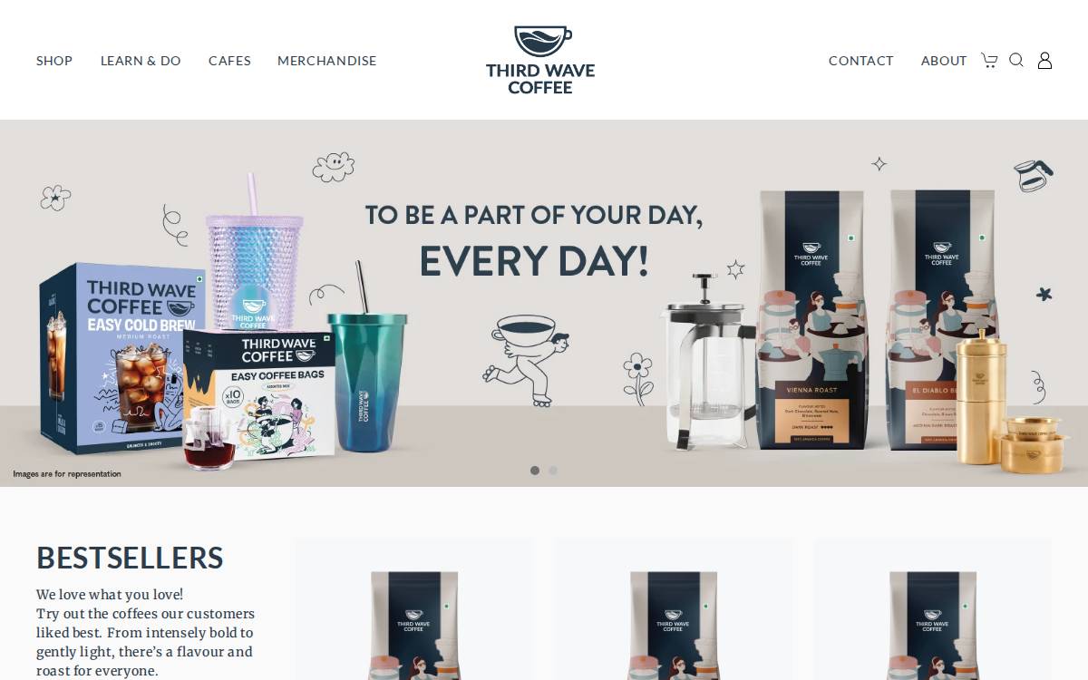 Third Wave Coffee Consumer Brand website preview
