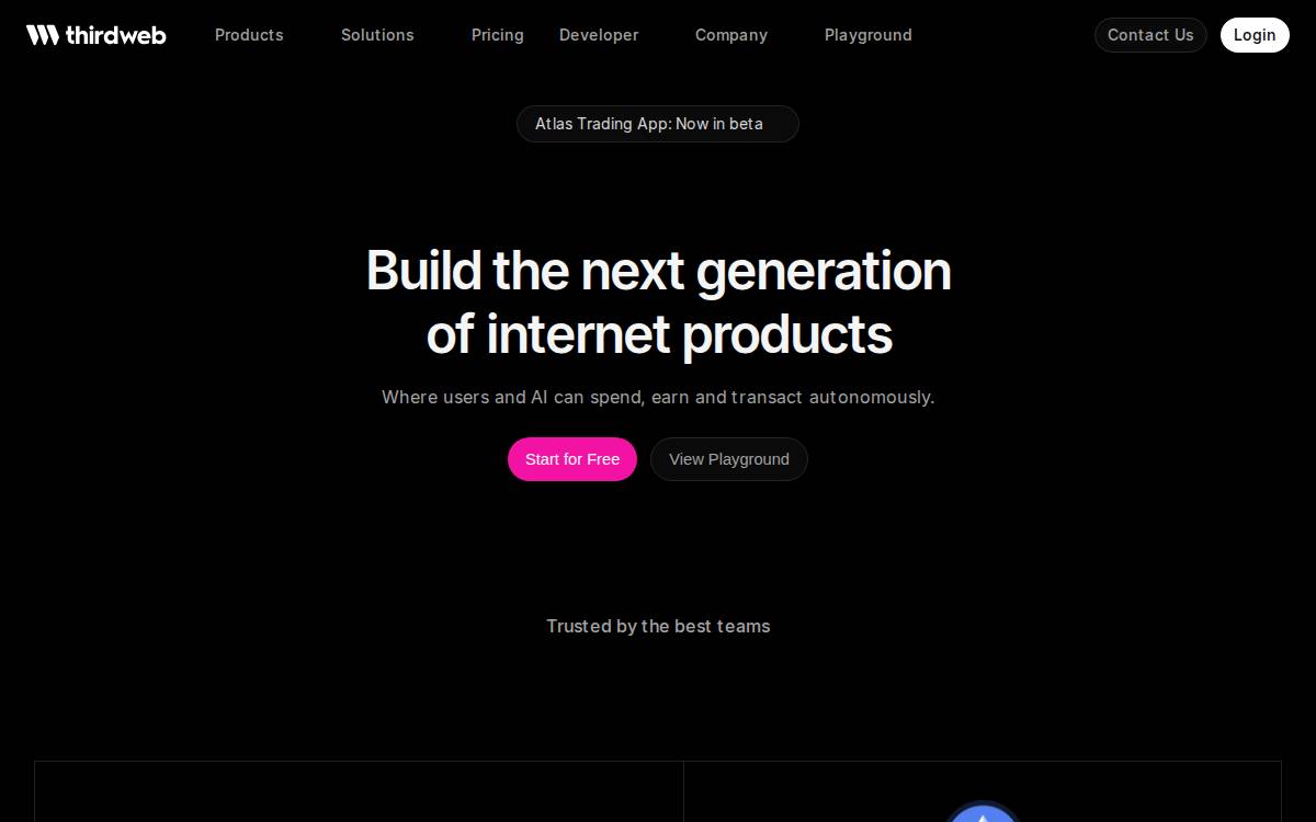 Thirdweb website preview